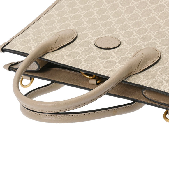 Gucci Interlocking GG Tote Bag Beige - Picture 3 of 9